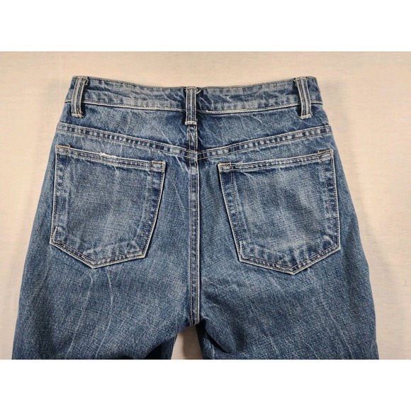 Helmut Lang High Rise Crop Slim Jeans Light Jackhammer Wash Distressed W Size 26 - Picture 14 of 15